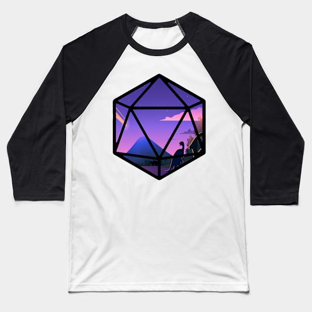 Meteor D20 Baseball T-Shirt by MimicGaming